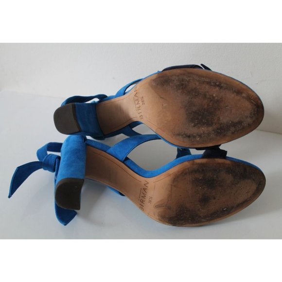 Alexandre Birman Lolita 90 Suede Block Sandal in Sapphire Night Shade Size US 6 - Picture 9 of 11